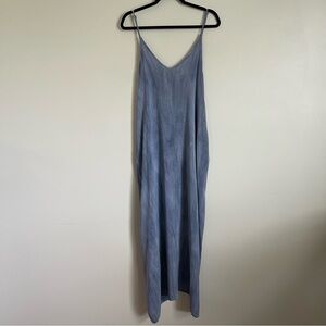 Promesa Women's Blue Tie Dye Maxi Dress Sz M Boho Chic Relax Beach Summer Layer